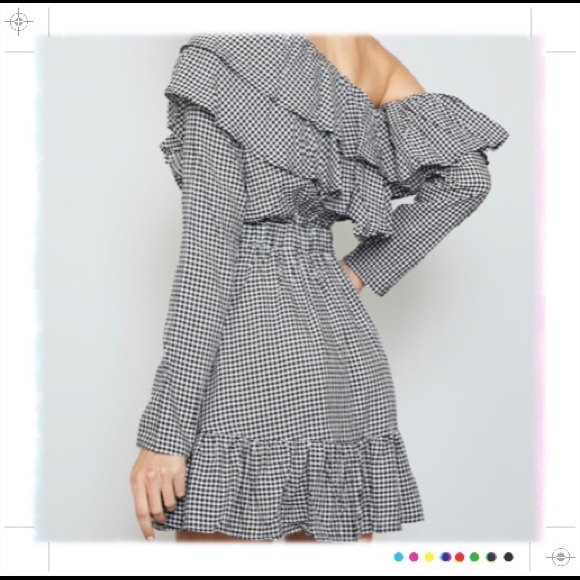 CHANGE OF SEASON ALEX gingham dress one sleeve - Picture 8 of 8